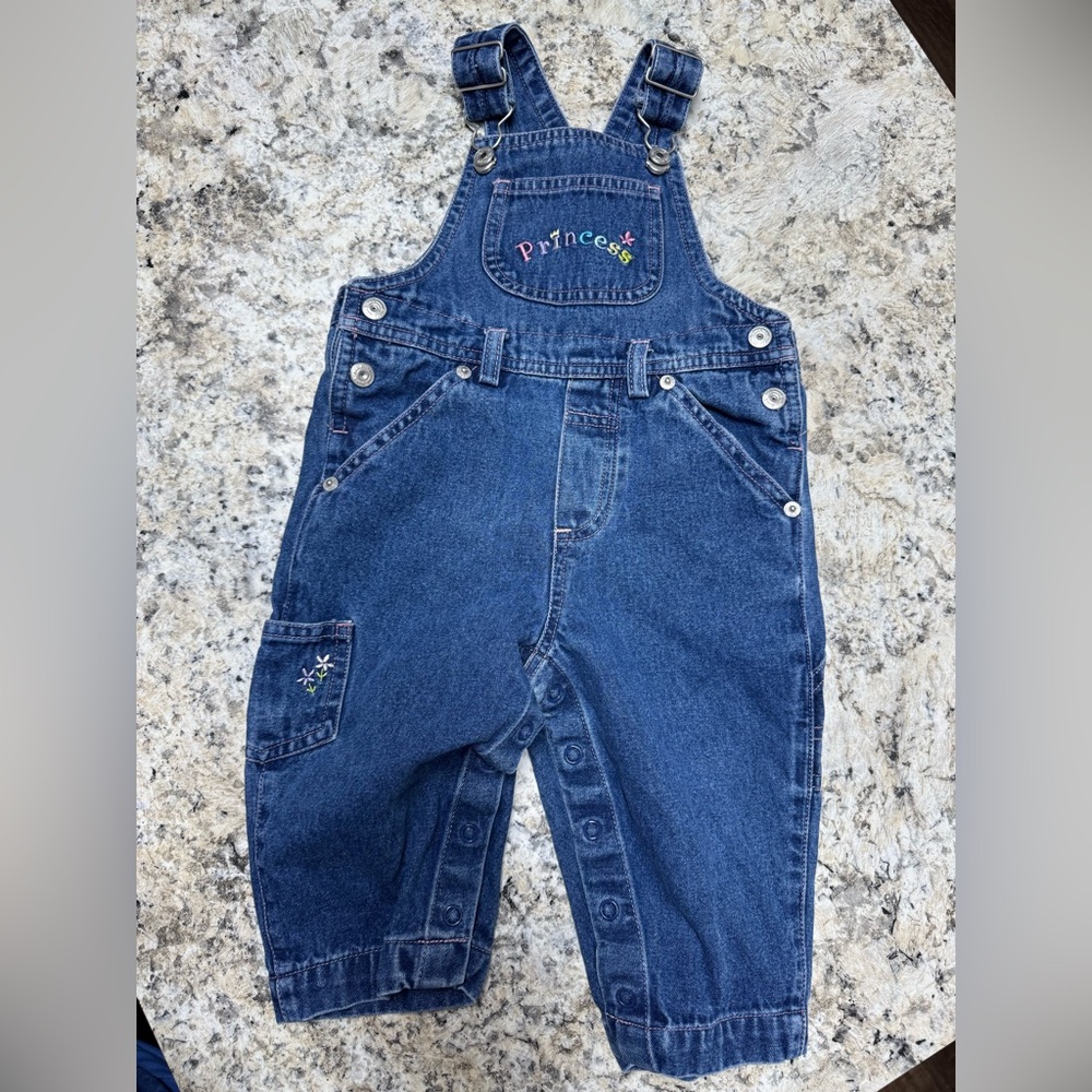 Princess Blue Denim Overalls for Kids